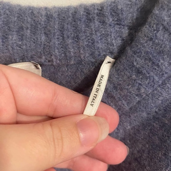 𝅺NWT Sandro Color Block Wool Nora Poncho - Picture 10 of 10